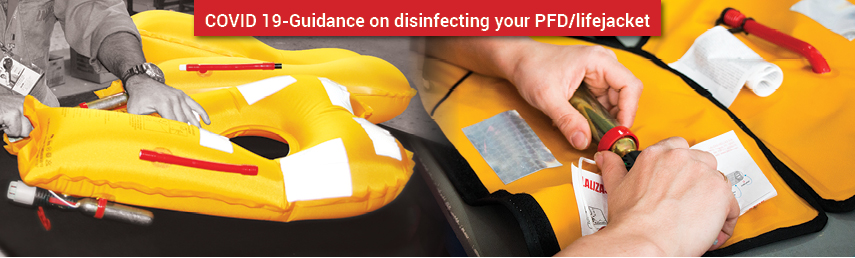 COVID 19-Guidance on disinfecting your PFD/lifejacket