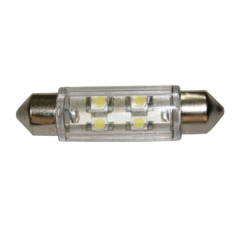 Λαμπάκι LED, 12V, T11 39mm, ψυχρό λευκό - 2x4 LEDs 360o image