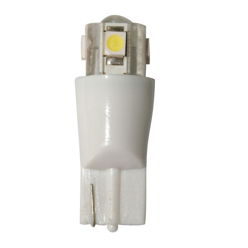 Λαμπάκι LED, 12V, T10, ψυχρό λευκό - 4SMDs+1LED image