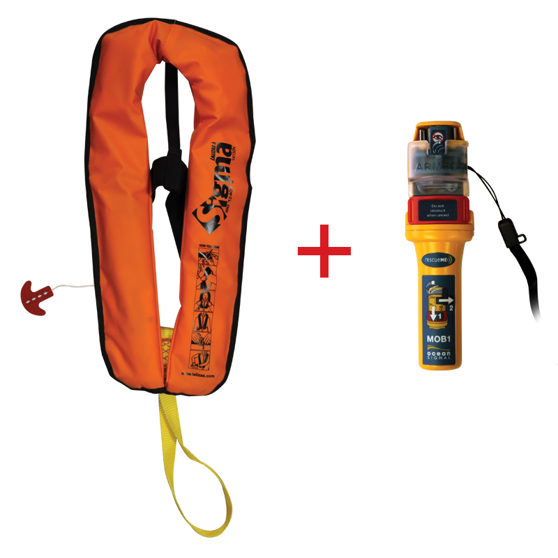 Sigma Φουσκωτό Σωσίβιο Εργασίας Auto,170N, ISO 12402-3 με Ocean Signal MOB1, σετ image