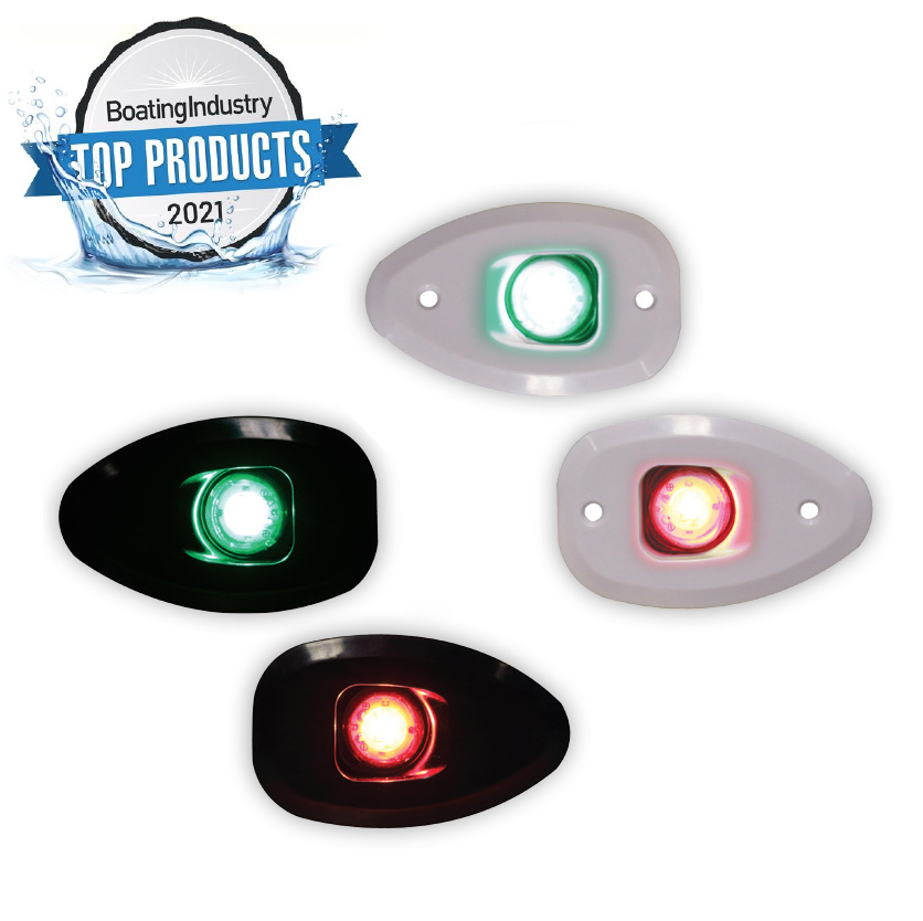 MICRO LED 12 Φανοί Πλευρικοί, Πράσινος & Κόκκινος, 112,5°, Κάθετος & Χωνευτός, Σετ image